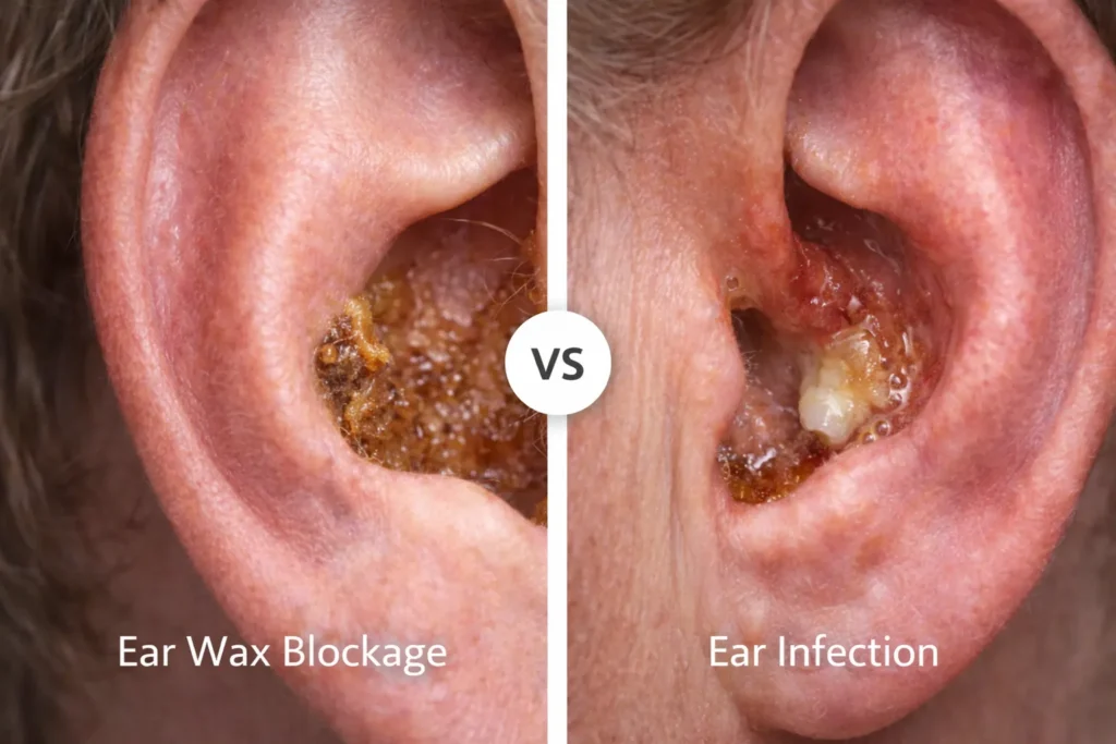 Ear Wax Blockage vs Ear Infection
